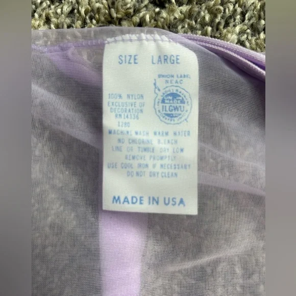 Shannon Lee NWOT Vintage Lavender Lace Sexy Cover Up Vintage size Large - Picture 10 of 10